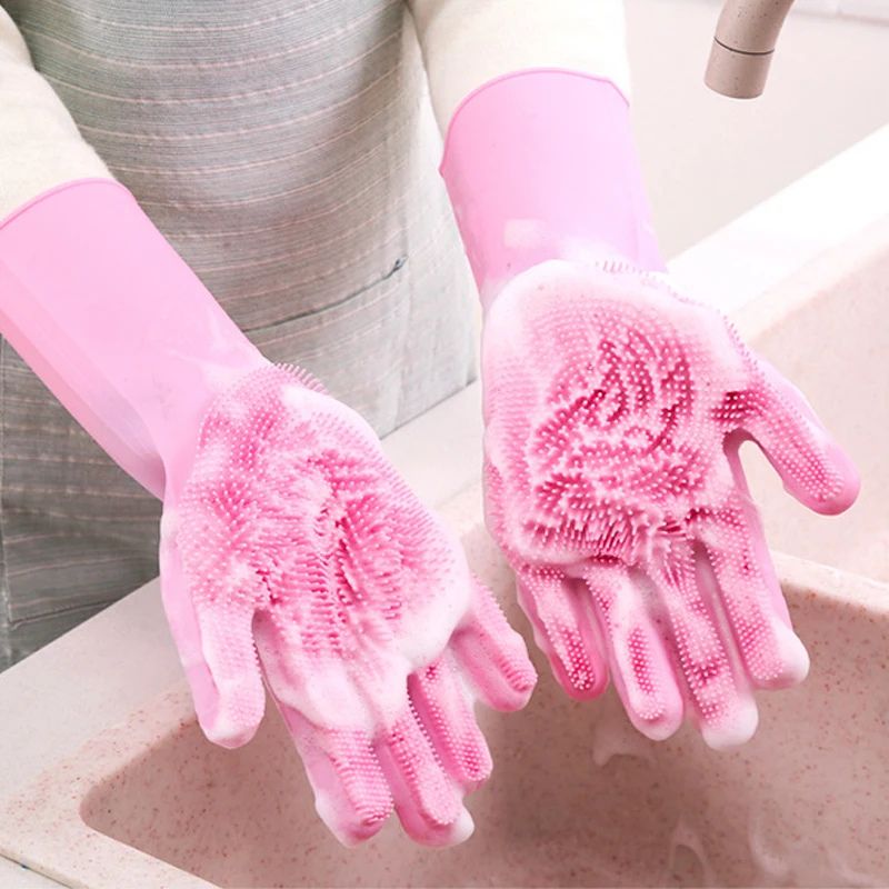 Limpia todo tu hogar y a tu mascota con este par de Guantes tipo Espuma de Silicona
