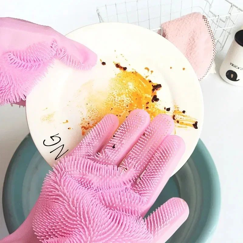 Limpia todo tu hogar y a tu mascota con este par de Guantes tipo Espuma de Silicona