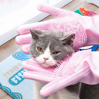 Limpia todo tu hogar y a tu mascota con este par de Guantes tipo Espuma de Silicona