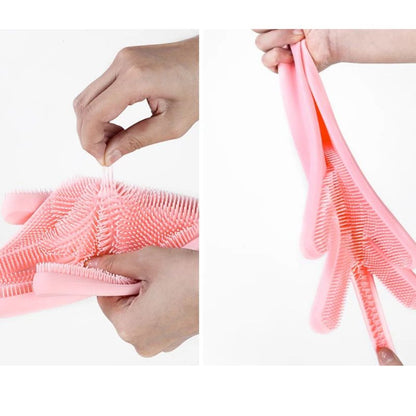 Limpia todo tu hogar y a tu mascota con este par de Guantes tipo Espuma de Silicona